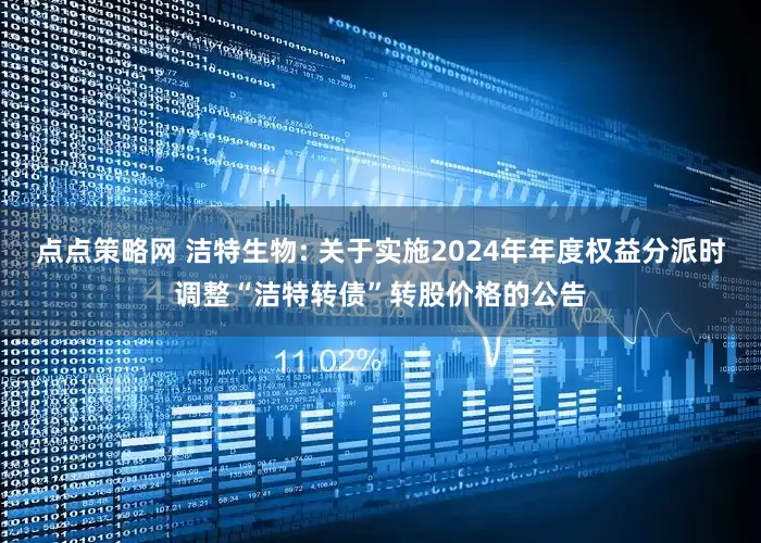 点点策略网 洁特生物: 关于实施2024年年度权益分派时调整“洁特转债”转股价格的公告