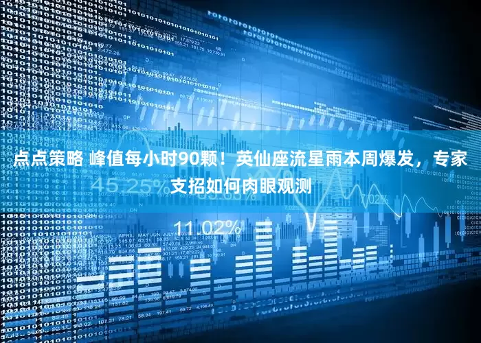点点策略 峰值每小时90颗！英仙座流星雨本周爆发，专家支招如何肉眼观测